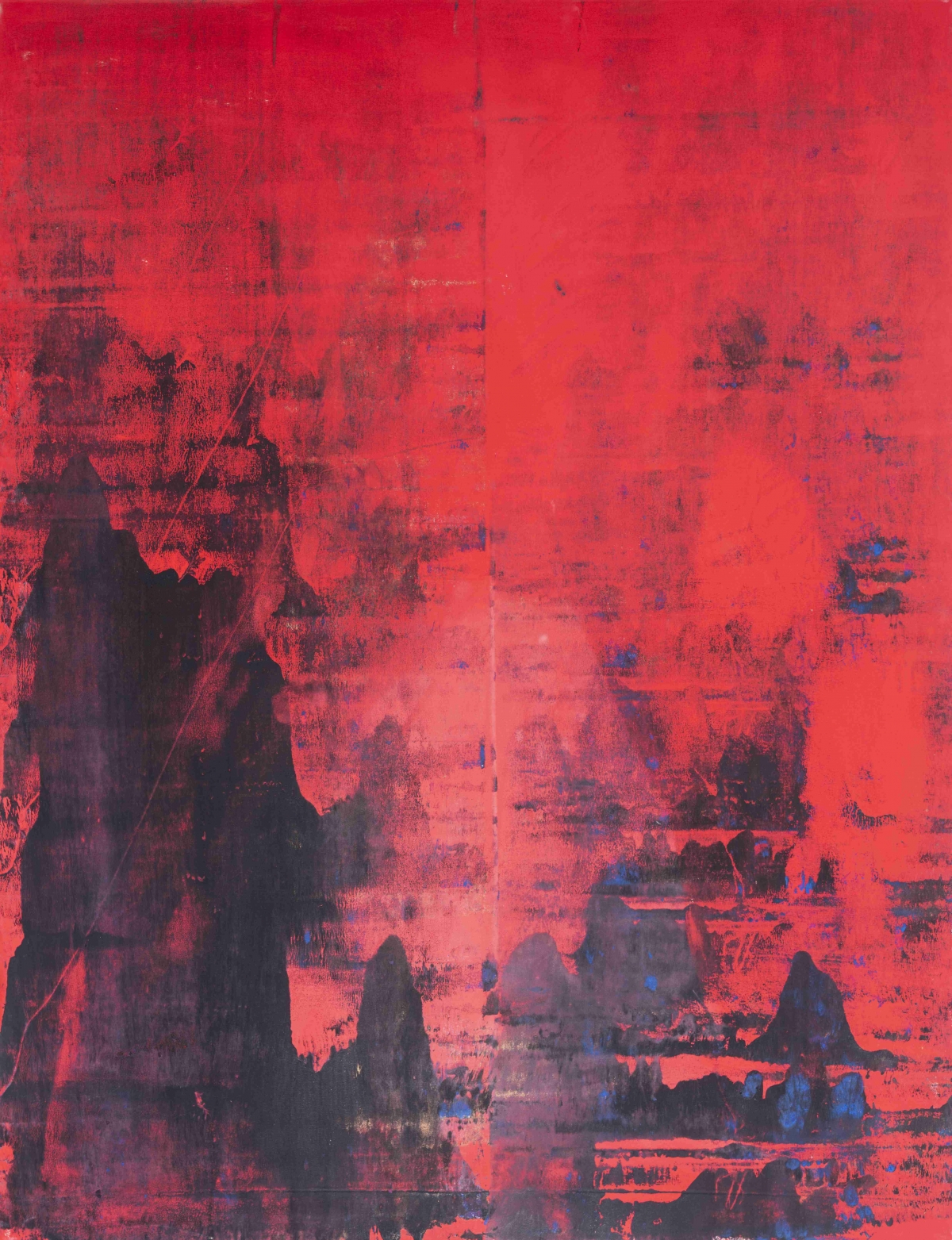 Rudé hory, 2013, akryl, olej, plátno, 190x145cm, foto: Jan Slavík